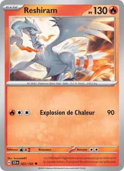 Reshiram — carte 022 de l’extension Couronne Stellaire