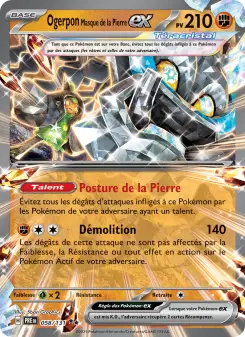 Ogerpon Masque de la Pierre-ex — carte 058 de l’extension Évolutions Prismatiques