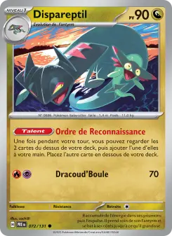 Dispareptil — carte 072 de l’extension Évolutions Prismatiques