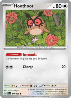 Hoothoot — carte 077 de l’extension Évolutions Prismatiques