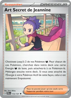 Art Secret de Jeannine — carte 112 de l’extension Évolutions Prismatiques