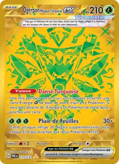 Ogerpon Masque Turquoise-ex — carte 177 de l’extension Évolutions Prismatiques