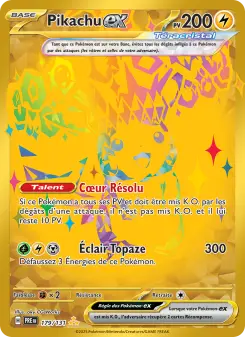 Pikachu-ex — carte 179 de l’extension Évolutions Prismatiques