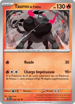 Tauros de Paldea — carte 018 de l’extension Étincelles Déferlantes
