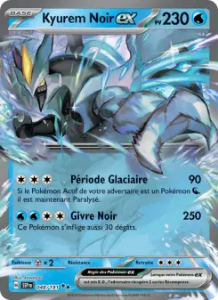 Kyurem Noir-ex — carte 048 de l’extension Étincelles Déferlantes
