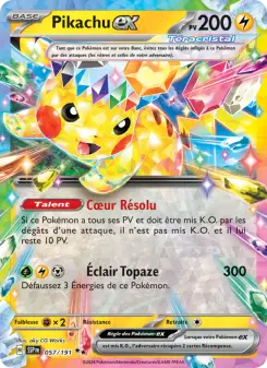 Pikachu-ex — carte 057 de l’extension Étincelles Déferlantes