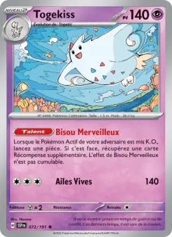Togekiss — carte 072 de l’extension Étincelles Déferlantes