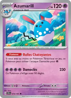 Azumarill — carte 074 de l’extension Étincelles Déferlantes