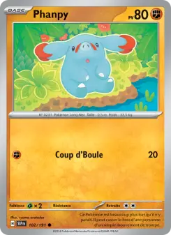 Phanpy — carte 102 de l’extension Étincelles Déferlantes