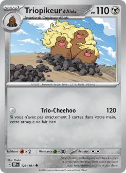 Triopikeur d'Alola — carte 123 de l’extension Étincelles Déferlantes