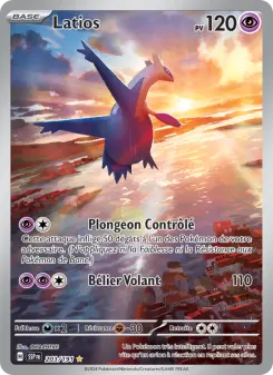 Latios — carte 203 de l’extension Étincelles Déferlantes