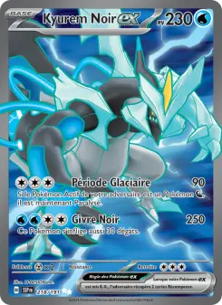 Kyurem Noir-ex — carte 218 de l’extension Étincelles Déferlantes