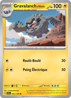 Gravalanch d'Alola — carte 045 de l’extension Aventures Ensemble