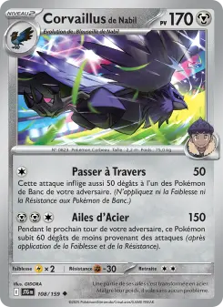 Corvaillus de Nabil — carte 108 de l’extension Aventures Ensemble