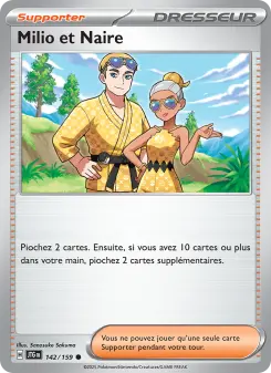Milio et Naire — carte 142 de l’extension Aventures Ensemble