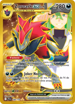 Zoroark-ex de N — carte 189 de l’extension Aventures Ensemble