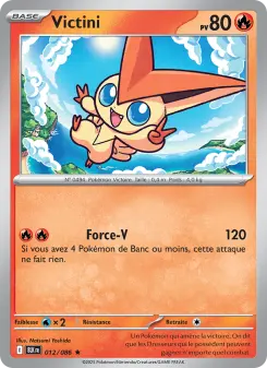 Victini — carte 012 de l’extension Foudre Noire