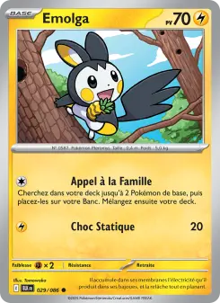 Emolga — carte 029 de l’extension Foudre Noire