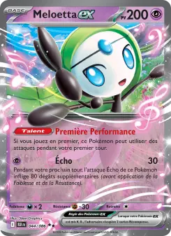 Meloetta-ex — carte 044 de l’extension Foudre Noire