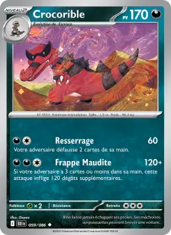 Crocorible — carte 059 de l’extension Foudre Noire