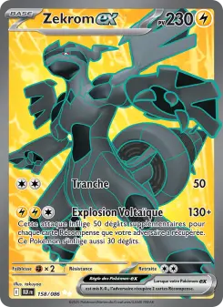 Zekrom-ex — carte 158 de l’extension Foudre Noire