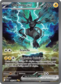 Zekrom-ex — carte 166 de l’extension Foudre Noire