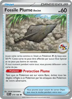 Fossile Plume Ancien — carte 079 de l’extension Flamme Blanche