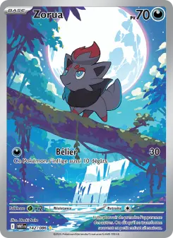 Zorua — carte 142 de l’extension Flamme Blanche