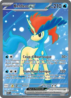 Keldeo-ex — carte 159 de l’extension Flamme Blanche