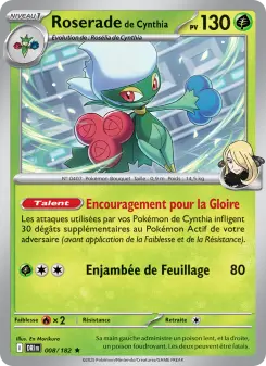 Roserade de Cynthia — carte 008 de l’extension Rivalités Destinées