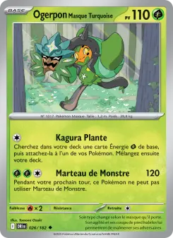 Ogerpon Masque Turquoise — carte 026 de l’extension Rivalités Destinées