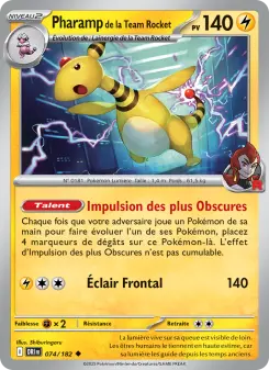 Pharamp de la Team Rocket — carte 074 de l’extension Rivalités Destinées