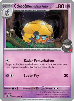 Coléodôme de la Team Rocket — carte 088 de l’extension Rivalités Destinées