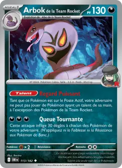 Arbok de la Team Rocket — carte 113 de l’extension Rivalités Destinées