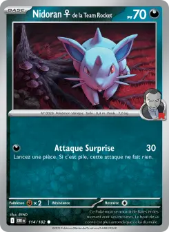 Nidoran♀ de la Team Rocket — carte 114 de l’extension Rivalités Destinées