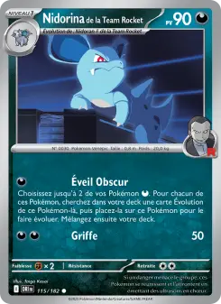 Nidorina de la Team Rocket — carte 115 de l’extension Rivalités Destinées