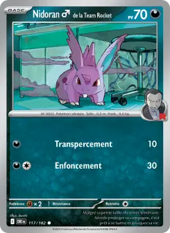 Nidoran♂ de la Team Rocket — carte 117 de l’extension Rivalités Destinées