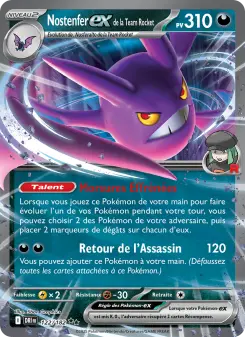 Nostenfer-ex de la Team Rocket — carte 122 de l’extension Rivalités Destinées