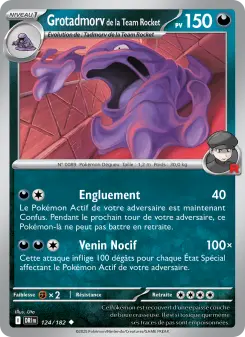 Grotadmorv de la Team Rocket — carte 124 de l’extension Rivalités Destinées