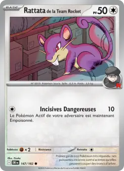 Rattata de la Team Rocket — carte 147 de l’extension Rivalités Destinées