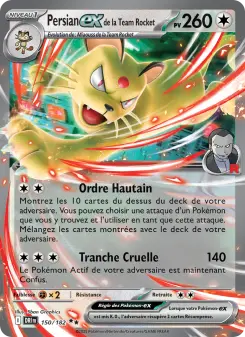 Persian-ex de la Team Rocket — carte 150 de l’extension Rivalités Destinées