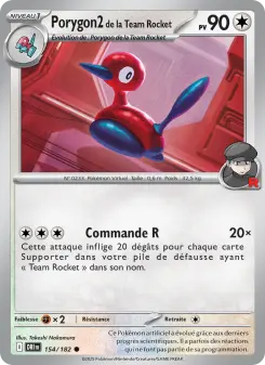 Porygon2 de la Team Rocket — carte 154 de l’extension Rivalités Destinées
