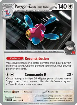 Porygon-Z de la Team Rocket — carte 155 de l’extension Rivalités Destinées