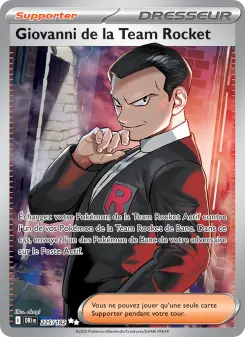 Giovanni de la Team Rocket — carte 225 de l’extension Rivalités Destinées