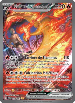 Sulfura-ex de la Team Rocket — carte 229 de l’extension Rivalités Destinées
