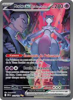 Mewtwo-ex de la Team Rocket — carte 231 de l’extension Rivalités Destinées
