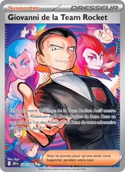 Giovanni de la Team Rocket — carte 238 de l’extension Rivalités Destinées