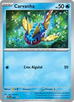 Carvanha — carte 093 de l’extension SVP Black Star Promos