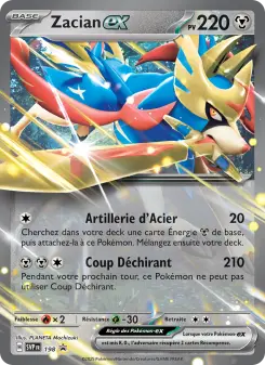 Zacian-ex — carte 198 de l’extension SVP Black Star Promos