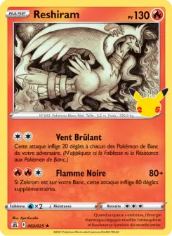 Reshiram — carte 2 de l’extension Célébrations
